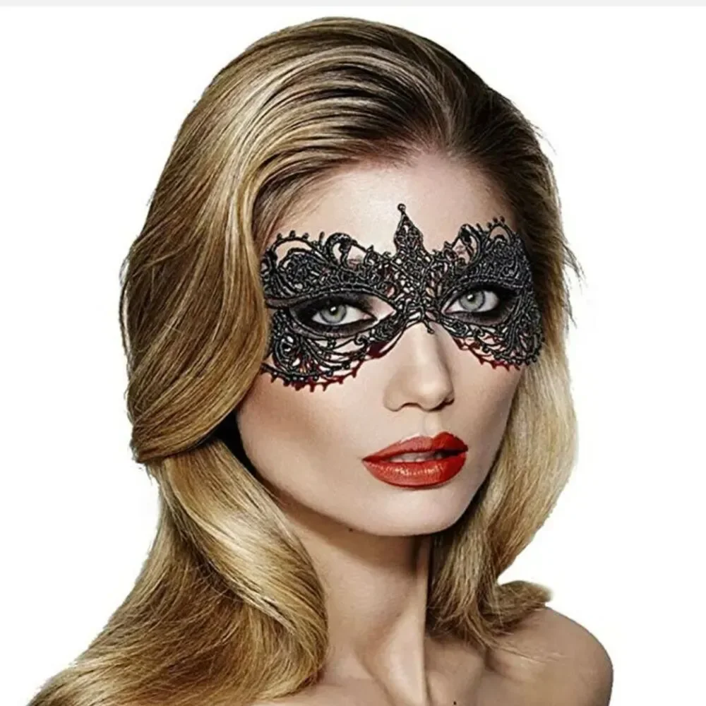Sexy Women Lady Girl Black Lace Eye Mask for Halloween Masquerade Party US